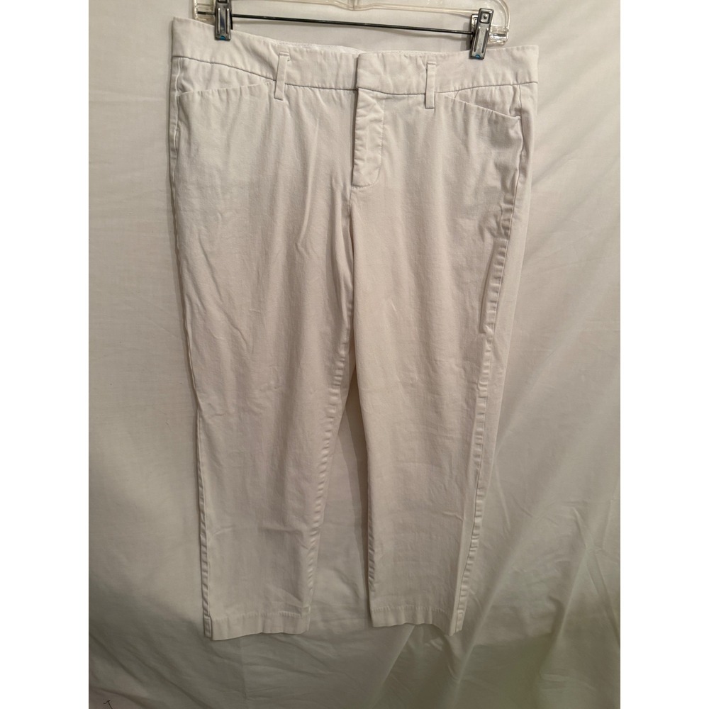 a.n.a A New Approach Womens White Low Rise Capri Pants Size 8